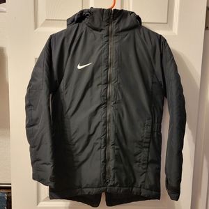 Nike Boy's Medium Black Removable Hooded Thick Winter Puff Jacket